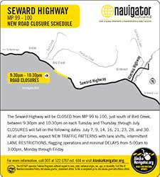 photo: Seward Highway July Travel Advisory