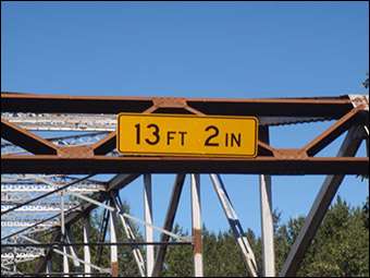 Height restrictions, Anchor River Bridge #910