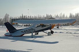 Photo: small plane in the winter
