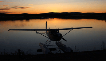 photo sunset on float pond