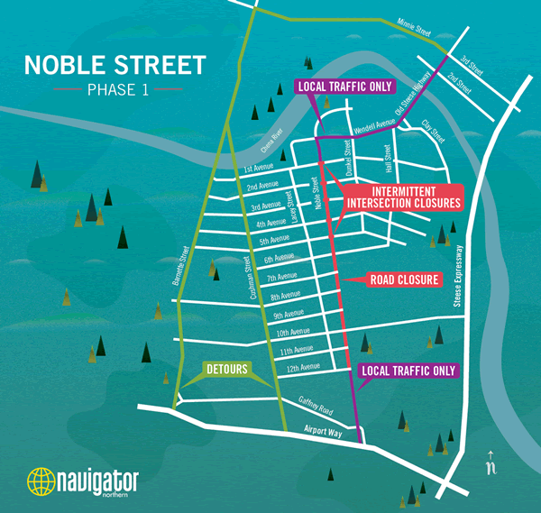 Noble Street Phase 1 map