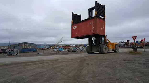 image:Heavy machinery operates along Port Road in Nome, Alaska project study image