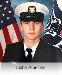 Click to learn more about veteran Justin Albecker