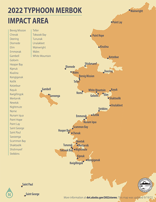 Click to view larger image: Merbok Impact Area