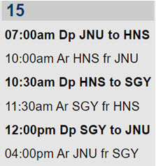 image of sailing schedule