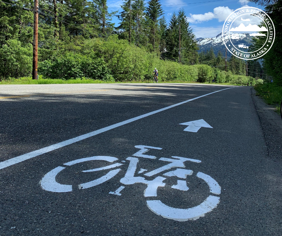 Photo: Bike lane on North Douglas Highway in Juneau