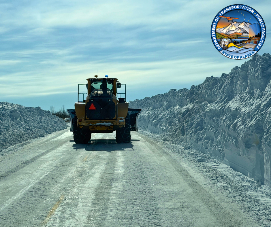 image: Denali District crews opening the 135-mile Denali Highway connecting the Richardson and Parks highways