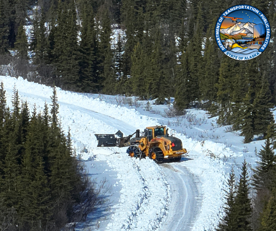 image: Denali District crews opening the 135-mile Denali Highway connecting the Richardson and Parks highways