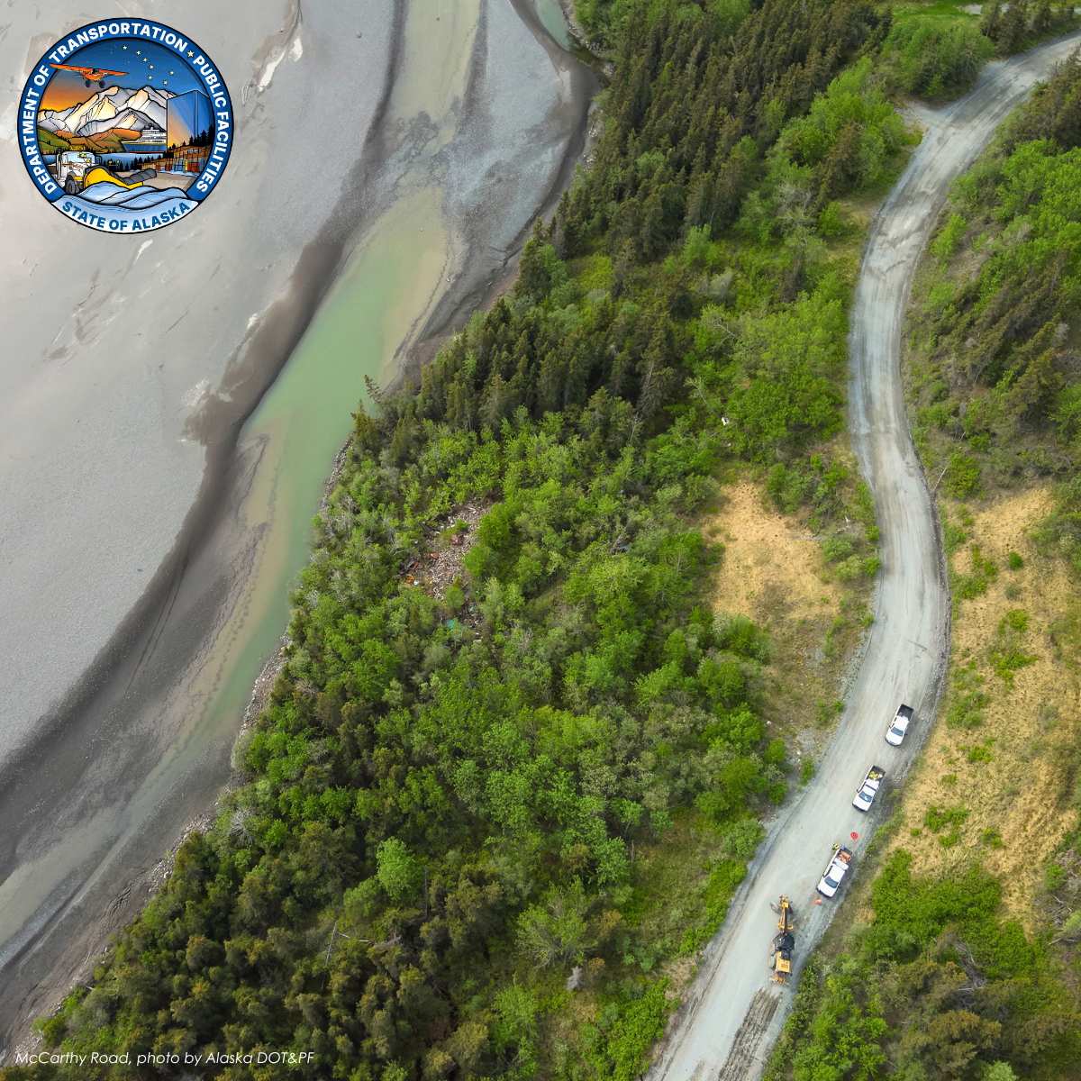 image: McCarthy Road opened by Alaska DOT&PF Tazlina District crew.