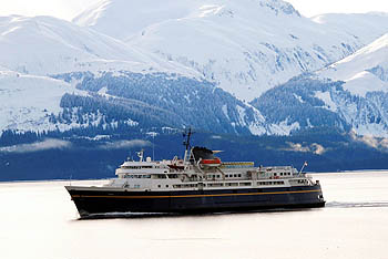 Photo - M/V Taku on a cold day