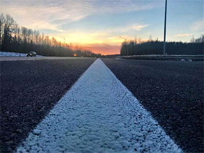 photo of Glenn Highway at Mirror Lake, after repairs