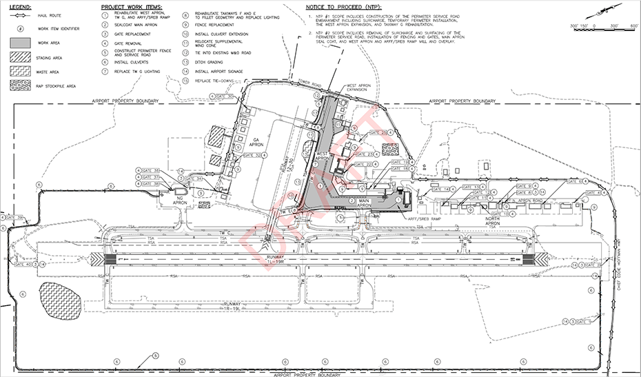 engineers survey project layout of Bethel Airport