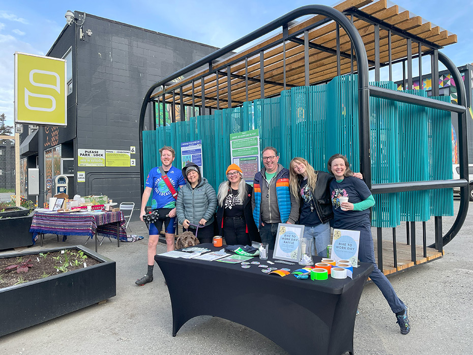 Anchorage Museum Bike to Work Day Station on 6th Avenue and A Street