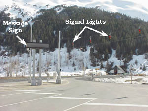 Traffic lights to look for in the staging area