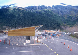 Tunnel Control Center and toll booths in Bear Valley. April 2000.