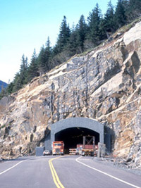 Portage Lake Tunnel as seen from Bear Valley. September 1999 