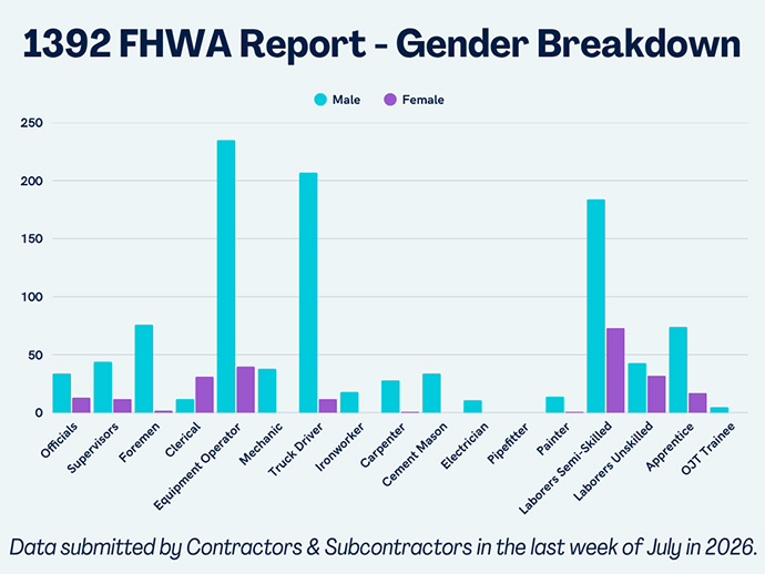 graph presenting the gender breakdown of the 2026 1391 Applications