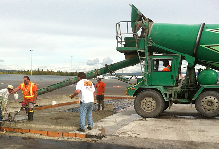 Photo: Hardstand improvement at Fairbanks International by Field Maintenance. Photo by Clark Klimaschesky, Alaska DOT&PF