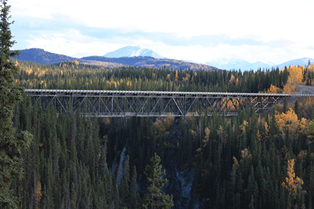 Kuskulana River Bridge (McCarthy Road). Photo by Jennifer Preiss, Alaska DOT&PF