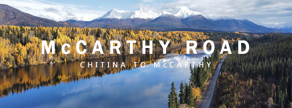 View of Wrangell Mountains and Long Lake from McCarthy Road. Photo by Jingzhou Zhang, Alaska DOT&PF