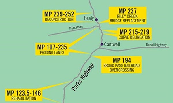 Parks Highway Project map