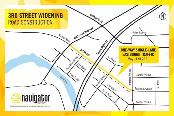 3rd St Widening map