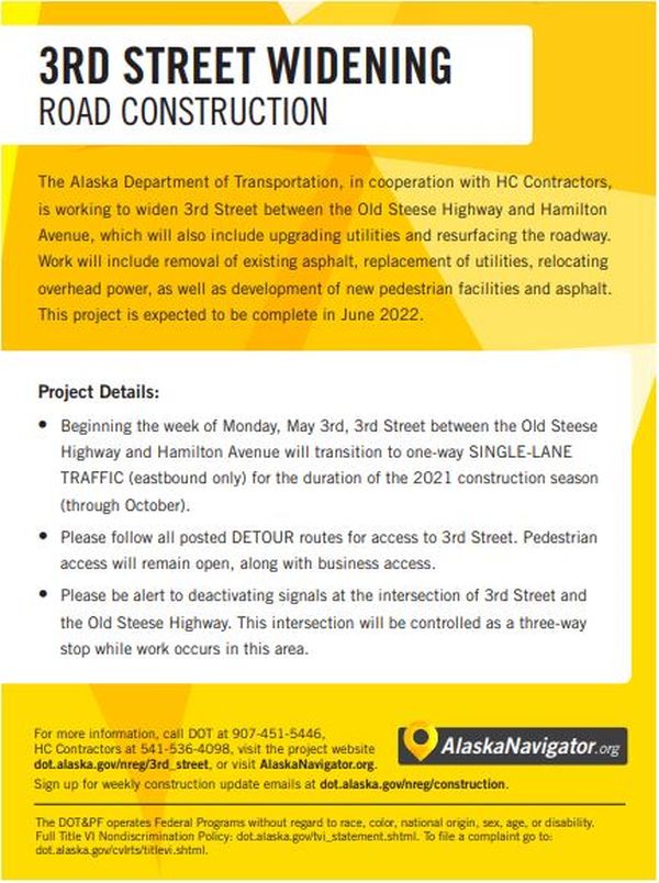 3rd St Widening info