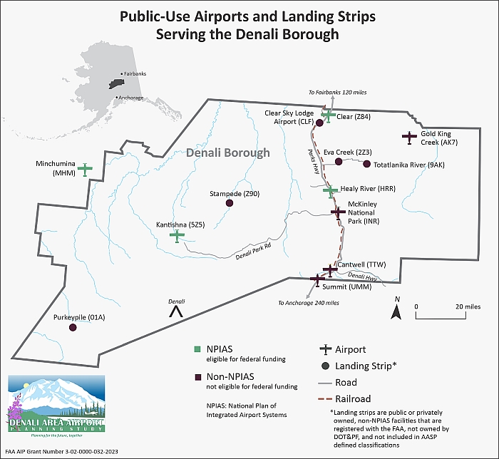 Denali Airport Area Planning Study map