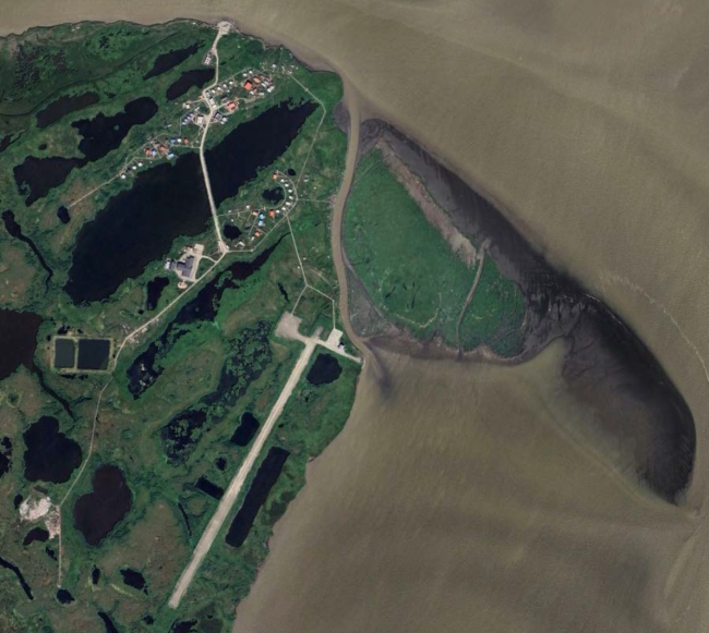 Aerial view of Nunam Iqua