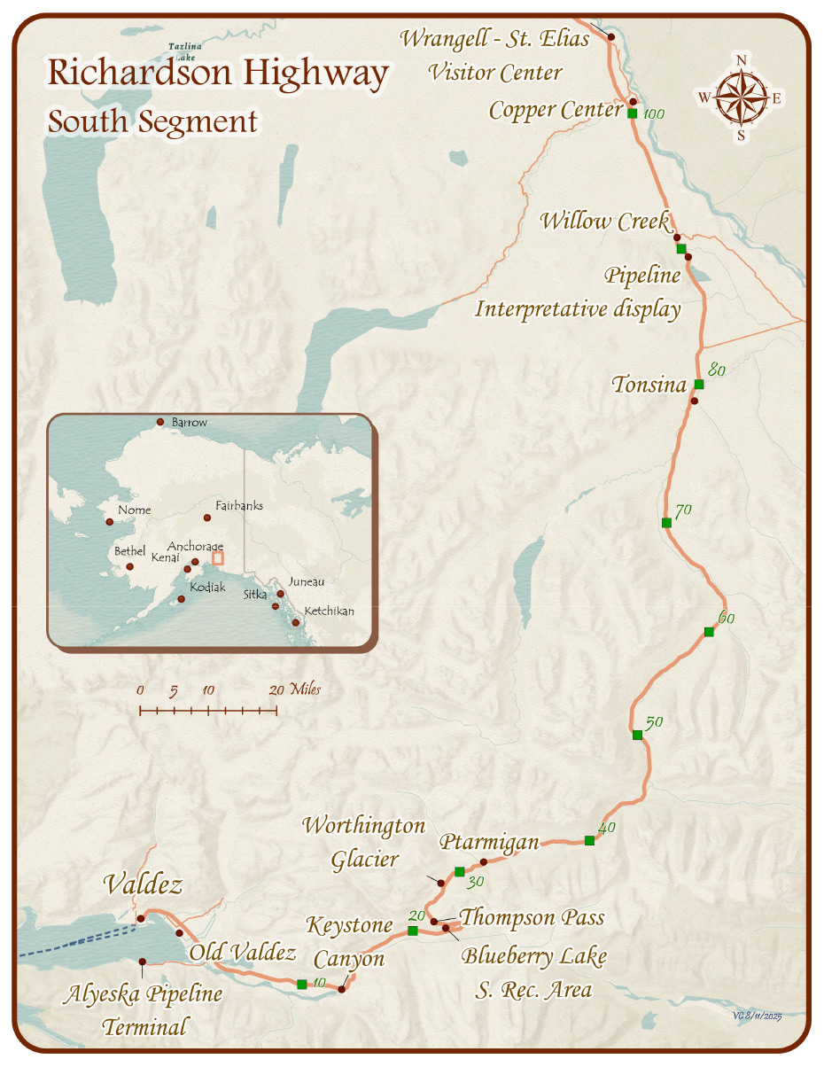 map of the Parks Highway