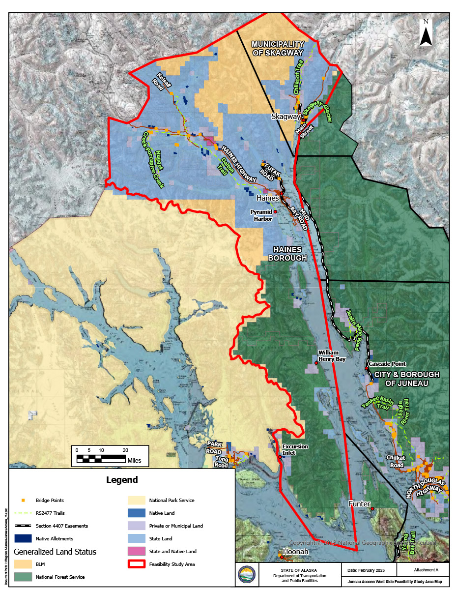 map of the Lynn Canal study area