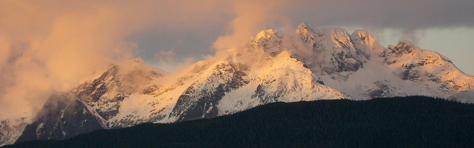 Mountains in the Chilkat Range of Southeast Alaska