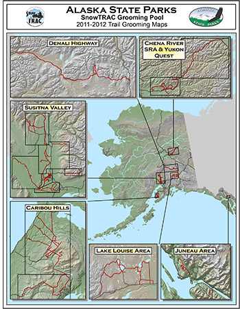 grooming areas in a map collage