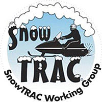 logo of the Snowmobile Trails Advisory Council showing a rider on a snowmobile