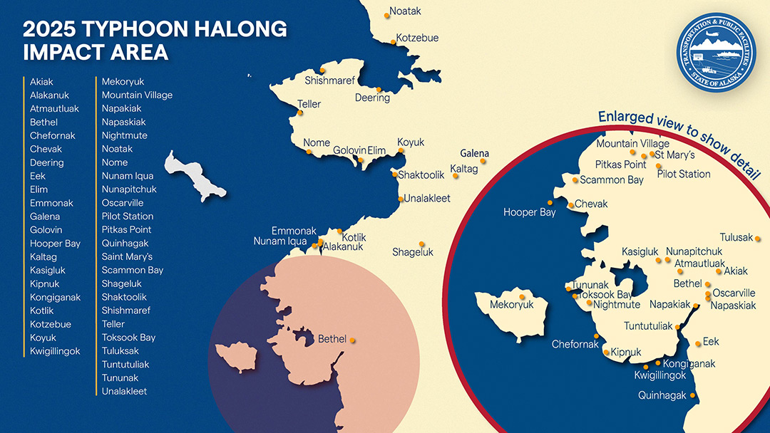 2025 Typhoon Halong Impact Area - Alaska