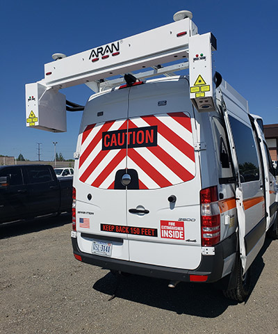 Fugro uses two Automatic Road Analyzer (ARAN) vehicles to  collect the pavement condition data across the connected road system.