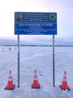 Napaimute Ice Road and official signage