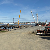 Maritime freight dock and Alaska coastal shipping infrastructure