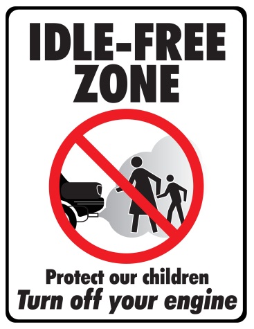 Idle Free Zone sign