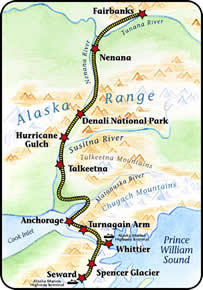 map of the Alaska Railroad