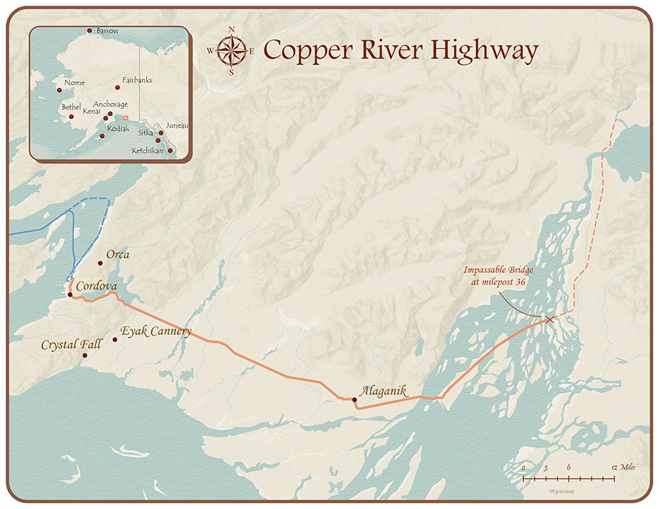 map of the Copper River Highway