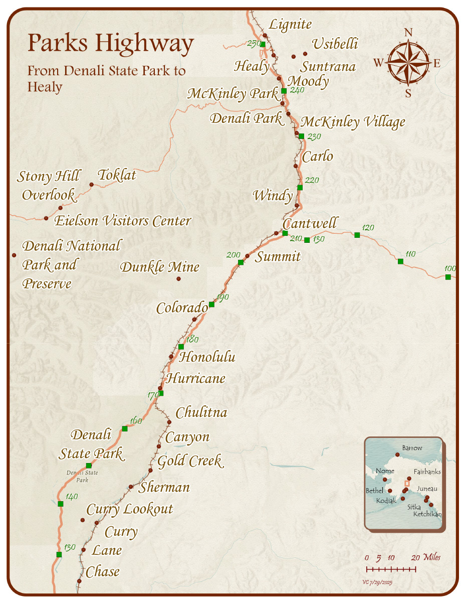map of the Parks Highway