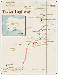 map of the Taylor Highway