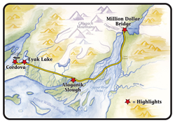 map of the Copper River Highway