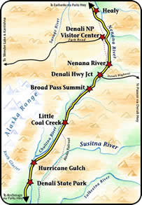 map of the Parks Highway