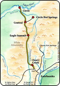 map of the Steese Highway
