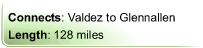 Valdez to Glennallen, 128 miles